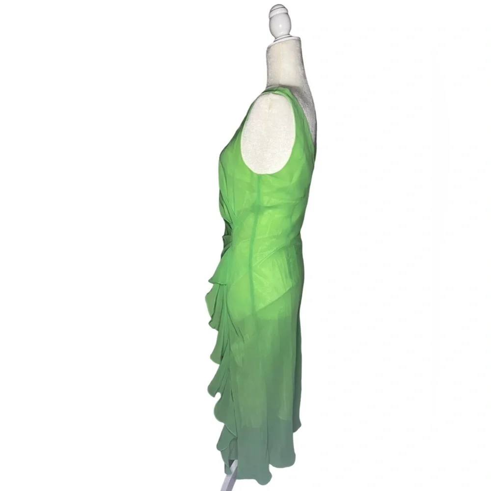 Green Y2K Ruffle Dress - Picture 8 of 9